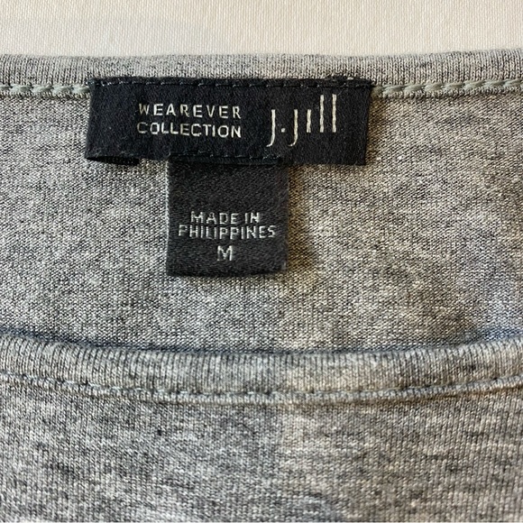 J Jill gray blouse size medium wearever collection Classic Staple Wardrobe Piece - Picture 3 of 8